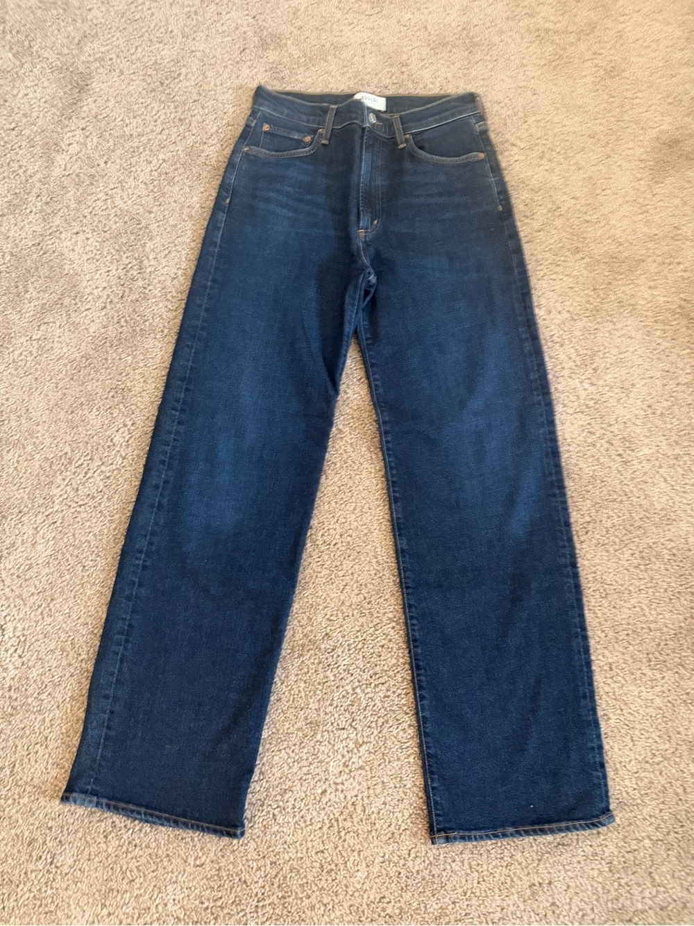 Agolde Ac Wide Leg Dark Wash Jeans